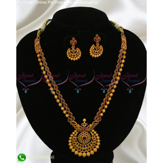 Mani Maalai Designer Jewellery Beads and Stone Chain Multi Layer Online NL22083