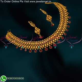 Beaded Tushi Necklace Design Latest Fashion Jewellery Hoop Earrings