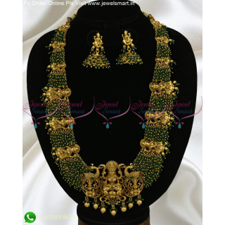 Awe-Inspiring Gold Haram Designs Temple Long Necklace Glorious Jewellery