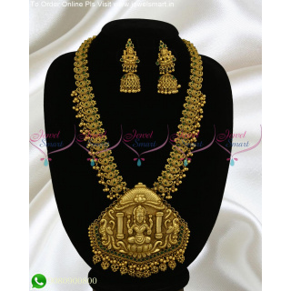 Monumental Temple Jewellery Tremendous Long Necklace Ideas Gold Competition NL23232