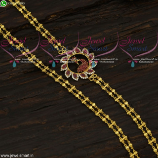 One Gram Gold Designer Mugappu Chains South Indian Jewelry New Fashion C21679