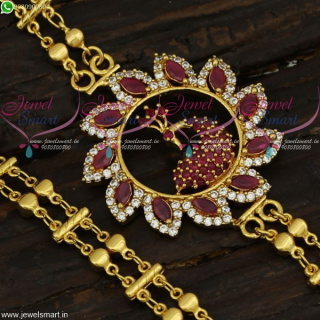 One Gram Gold Designer Mugappu Chains South Indian Jewelry New Fashion C21679
