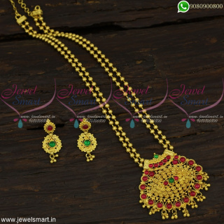 Pusalu Necklace Gold Plated Daily Wear Fashion Jewellery Latest Online NL22565