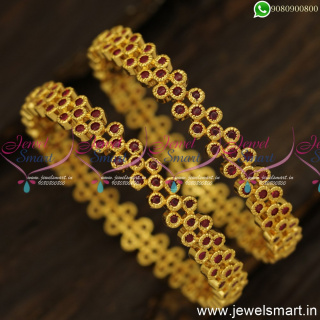 Round Flow Chart Kemp Fancy Gold Plated Bangles New Jewellery Online B24806