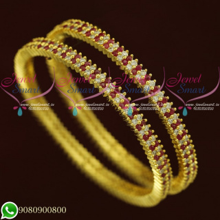 CZ Jewellery Bangles Latest Gold Design Artificial Collections Online