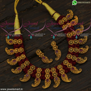 Silk Thread Embellished Designer Necklace Set Gorgeous Jewellery Bridal