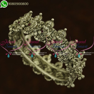 Silver Temple Jewellery Bangles Antique Finish Imitation Jewellery Online B21013