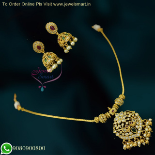 Charm in Simplicity: Kodi Chain Necklace Set in Antique Gold - Cute Jewelry Designs Online NL26302