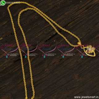 South Indian Gold Plated Chain Pendant Designs Online Fashion Jewellery CS23491