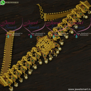 Spectacular Temple Vaddanam Latest Bridal Jewellery One Gram Hip Belt H22132