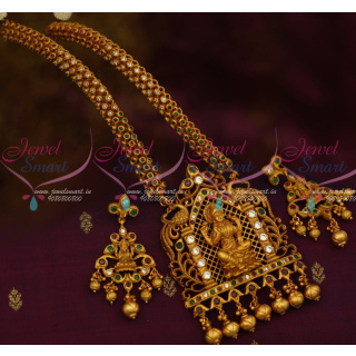 H13037 Matte Gold Plated AD Traditional Vaddanam Intricate Finish