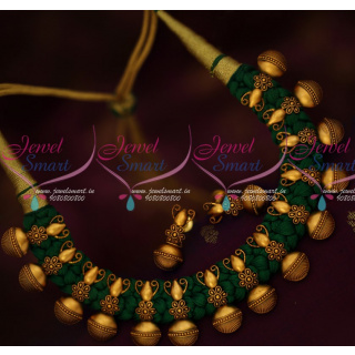 NL14926 Green Thread Fashion Jewellery Antique Reddish Pendant Designed Collections