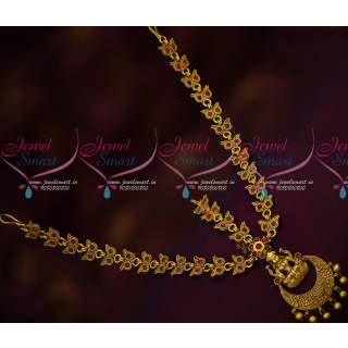 M18179 Antique Gold Plated Temple Jewellery Damini Bridal Hair Decoration Imitation