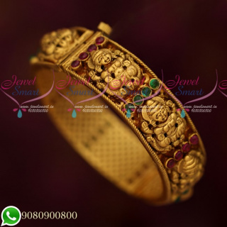 B19312 Handmade Nagas Premium Gold FInish Screw Open Kada Bangle Single Piece