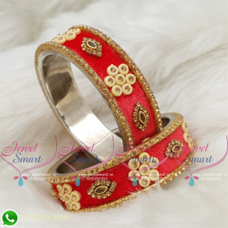 Dark Pink Colour Velvet Lac Bangles Handmade Brass Base Matching Jewellery B18664