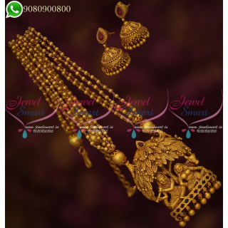 Temple Jewellery Lord Radhakrishna Design Beads Mala Gold Inspired Collections Online