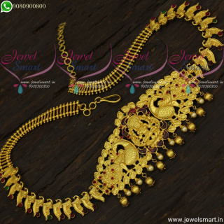 Topnotch Designer Temple Hip Chain Latest Bridal Oddiyanam One Gram Jewellery