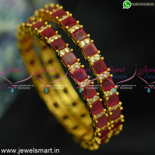 Trending Square Stone Gold Bangles Design Latest Fashion Jewellery Designs B24953