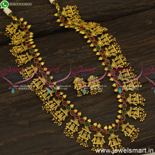 Unique Queen Waving Long Gold Necklace Design Antique Fashion Jewellery NL24690