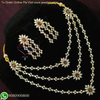 What Necklace to Wear for Big Earrings? 3 Layer Marquise Necklace Set is the Answer NL26537