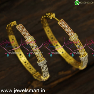 White Marquise CZ Designer Bali Earrings Replica of Diamond Jewellery Online ER24472