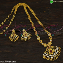 Gold chain with pendant and earrings deals