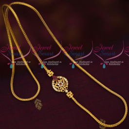 C16851 Gold Covering Roll Kodi Mugappu Chain Fancy South Indian Jewellery Online JewelSmart.in