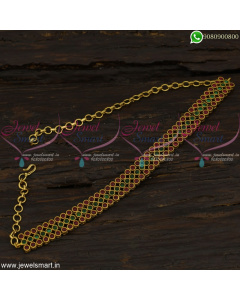 3 Line Kemp Stones Belt Bajuband Latest Vanki Designs For Wedding Online 