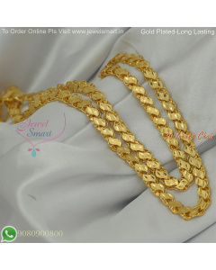 30 Inches Gold Plated Chains Fancy Design for Daily Wear – Long Lasting Colour Life, Premium Gold Polish CG9069