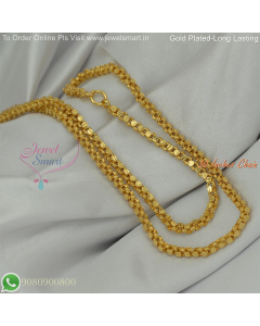 30 Inches Gold Plated Chains Fancy Design for Daily Wear – Long Lasting Colour Life, Premium Gold Polish CG9071