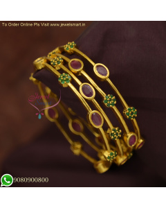 4-Piece Set Antique Dull Gold String Bangles | Latest Designs B26034