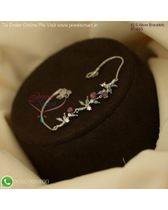 92.5 Silver Leaf Design Chain Bracelets with a Premium Look SB27108