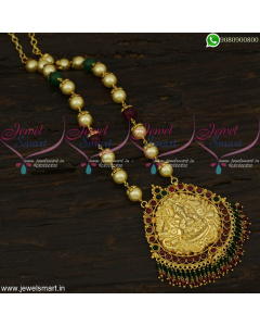 Amazing Pearl Temple Jewellery Lord Ganesha Crystal Pendant Beaded Designs 