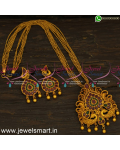 PS17692N Antique Designer Dollar Chain Designs For Women Trendy Matte Jewellery Online 