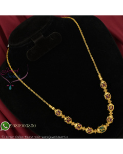 Antique Dull Gold Finish Designer Beaded Necklace – 20 Inches NL27400