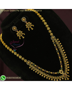 Antique Gold Layered Long Necklace Set: Elevate Your Style with Trending Fashion Jewelry NL26404