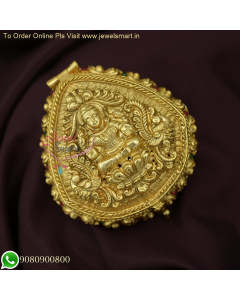 Antique Gold Replica Sindoor Box | Lakshmi God Inspired Nagas Jewellery S26503