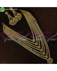 Antique Pearl Golden Layer Long Necklace Necklace Fashion Jewellery Collections NL21215