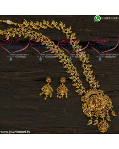 Antique Temple Jewellery Sets Gold Design Imitation Long Necklace Collections NL21853
