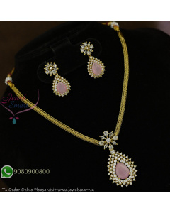 Attigai Style Antique Gold Plated Necklace Set with Ruby Red Stones | Traditional South Indian Jewellery NL27300