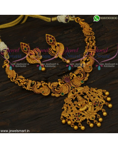 Bahubali Style Temple Jewellery Small Necklace Set Designer Collections NL22080