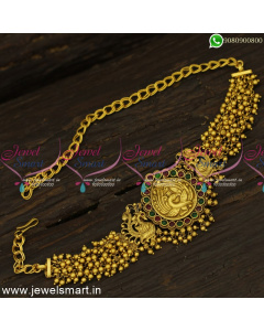 Handcrafted Beads Danglers Bridal Jewellery Designs Vanki Bajuband Belt Type V24714