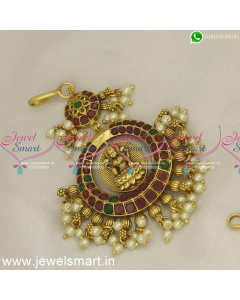 Beautiful Broad Maang Tikka Preferred Bridal Temple Jewellery With Pearls Online 