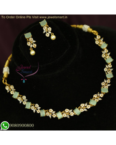 Stunning CZ Necklace Set: Latest Trending in Social Media for Simplistic Elegance NL26376