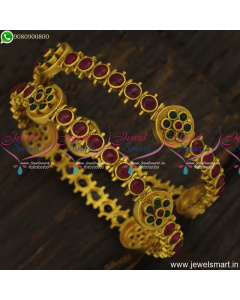 Beautiful Handcrafted Latest Gold Bangles Design Traditional Kal Valayal Online B23834