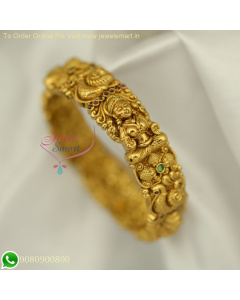 Beautiful Temple Bangles Gold Plated with Reddish Tone | Real Jewellery Look B26550