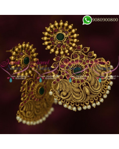 Awe-Inspiring Sophisticated Big Size Fashion Earrings Antique Jewellery Collections ER20370A