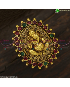 Big Size Lord Ganesha Finger Rings Temple Antique Jewellery Designs Colour Options F22988
