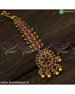 Bridal Maang Tikka Traditional South Indian Jewellery Designs Nethi Chutti T24738