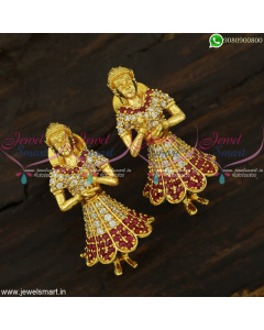 Beautiful Doll Gold Design Butta Bomma Jhumka Earrings Imitation Jewellery Trends